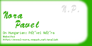nora pavel business card